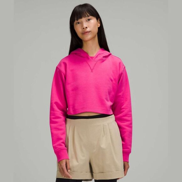 Lululemon All Yours Cropped Hoodie in Sonic Pink | Medium - Picture 9 of 10